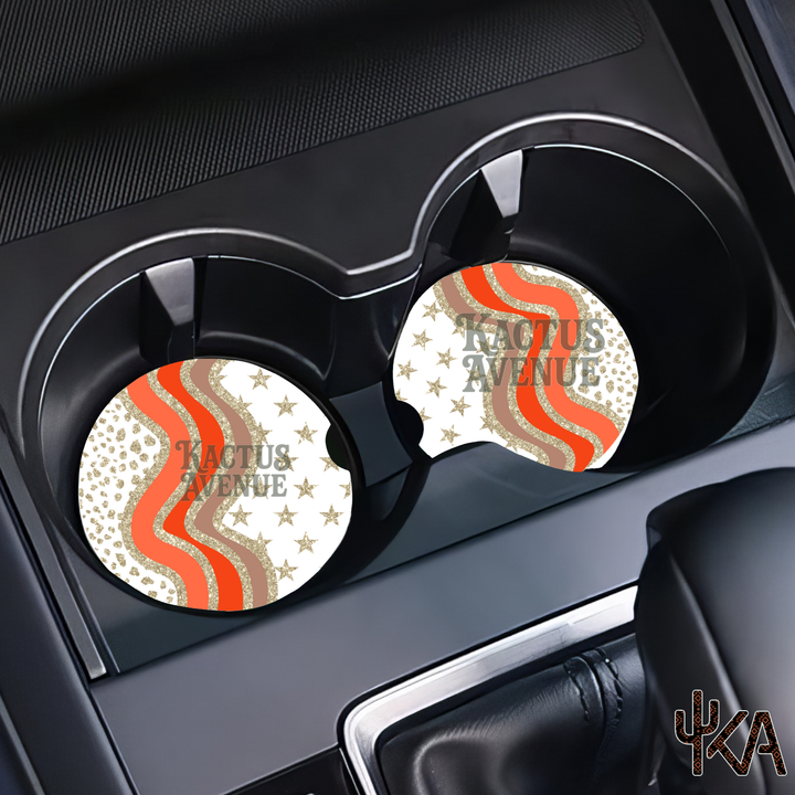 Boho Stars Car Coasters