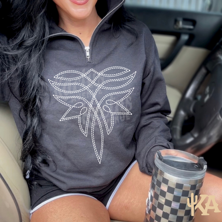Boot Stitch Quarter Zip Sweatshirt