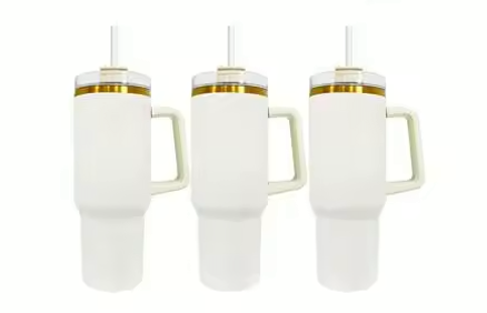 Cream and Gold 40oz Tumbler