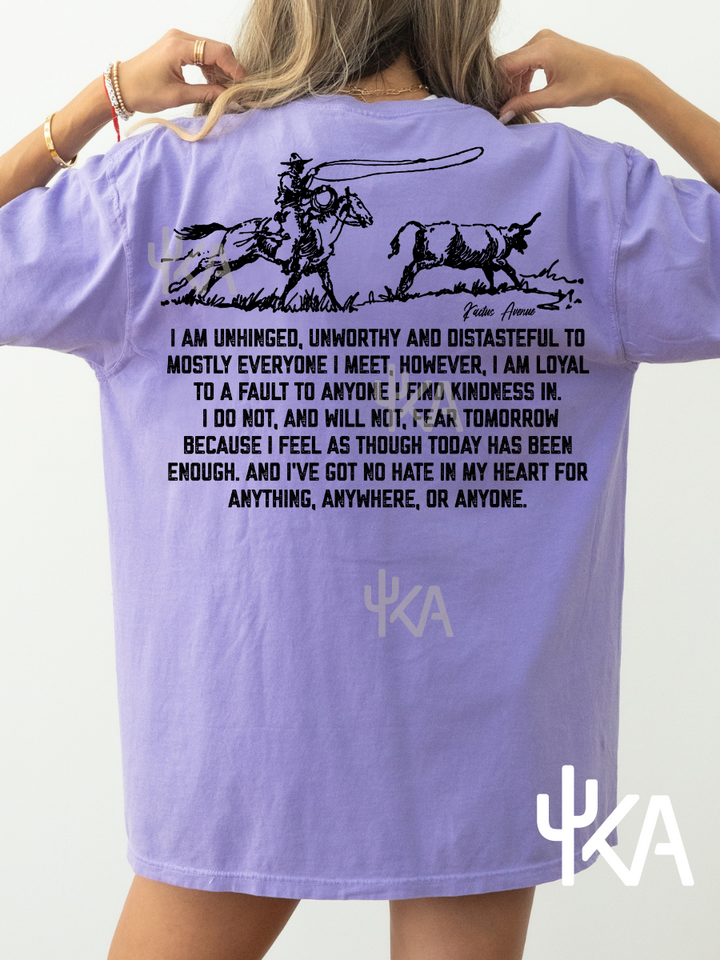Cattle Roper F+B Long Version T-Shirt (Comfort Colors)