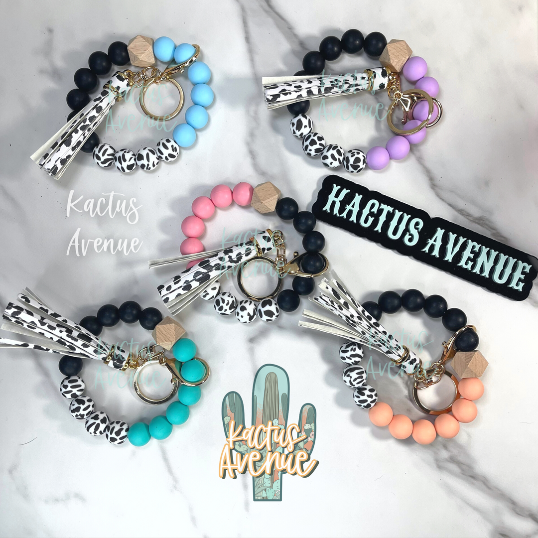 Cowprint Silicone Wristlets