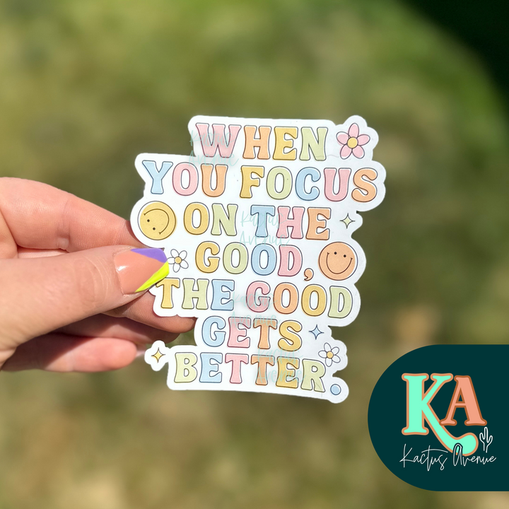 Focus on the Good Static Cling