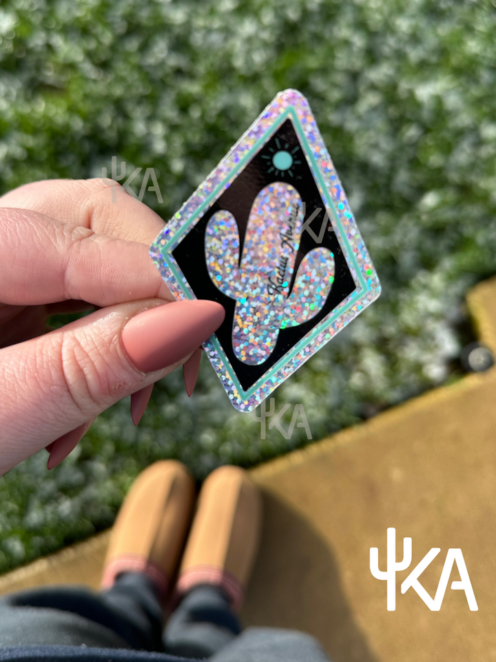 Glitter Cactus Sticker