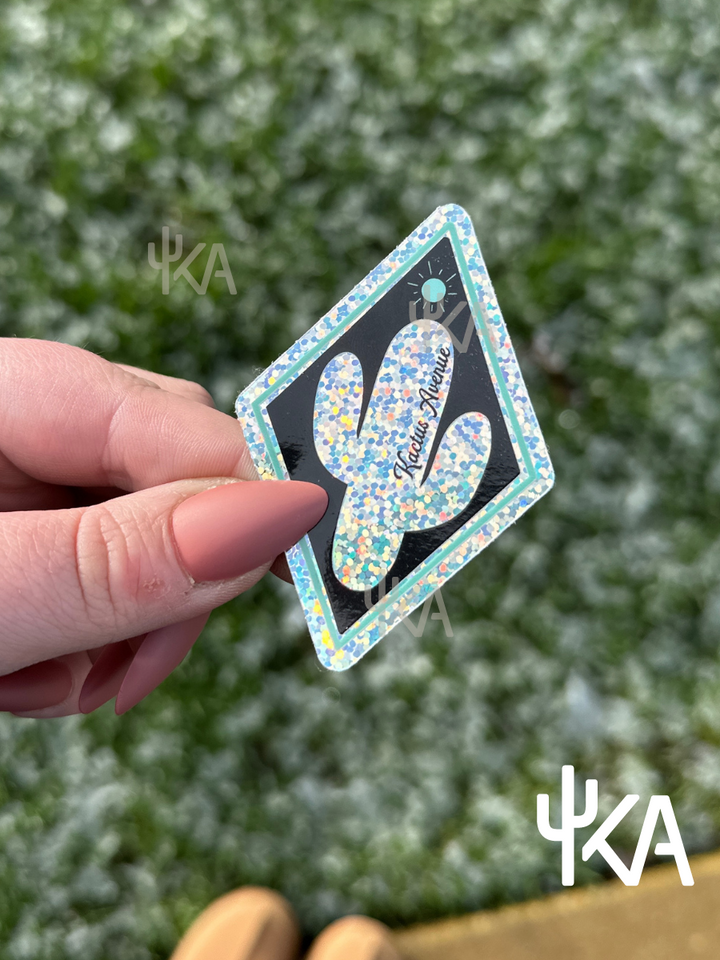 Glitter Cactus Sticker