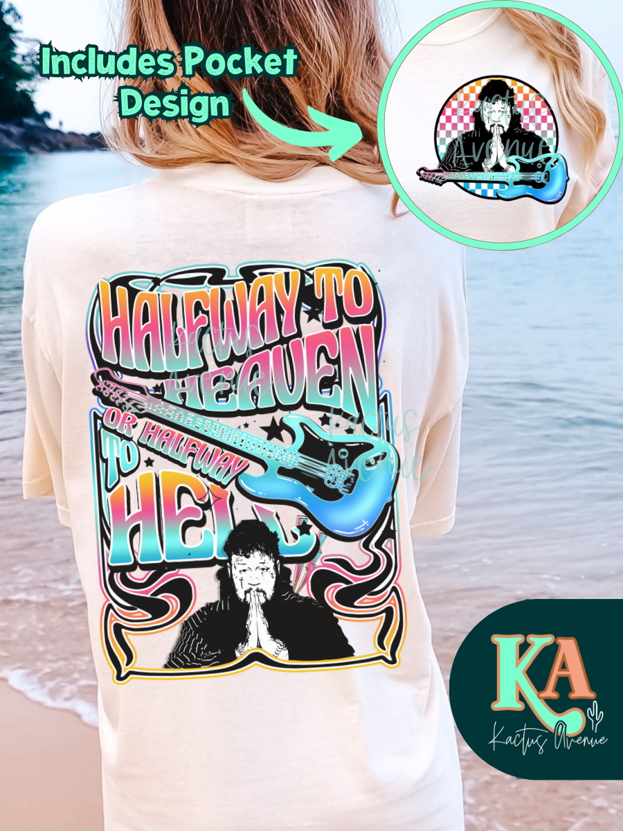 Halfway Front + Back T-Shirt (non-bleached)