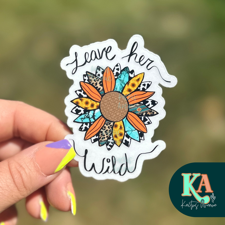 Leaver Her Wild Hand Drawn Sticker