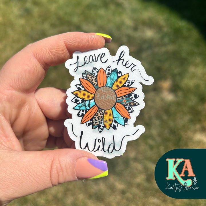 Leaver Her Wild Hand Drawn Sticker