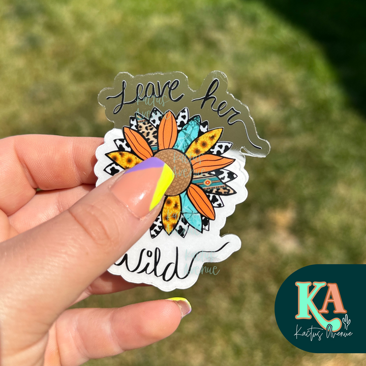 Leaver Her Wild Hand Drawn Sticker