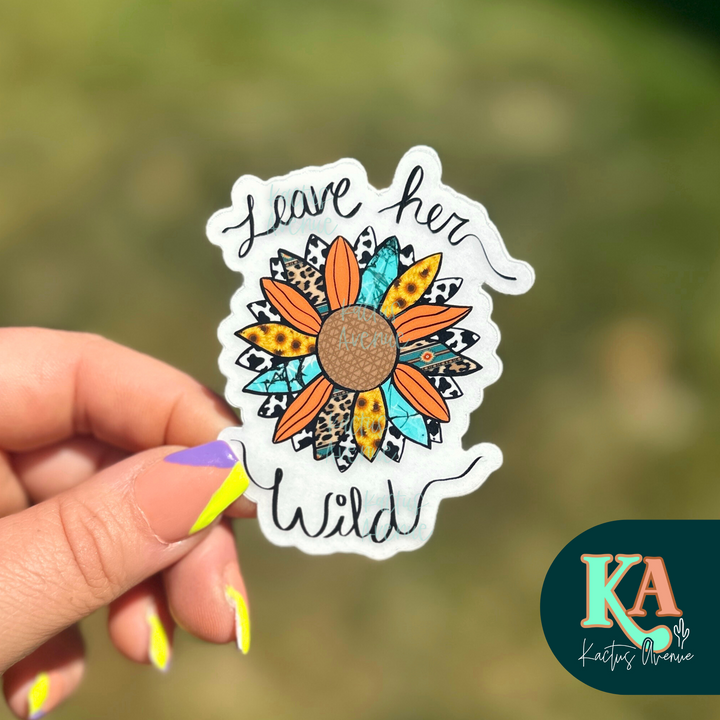 Leaver Her Wild Hand Drawn Sticker