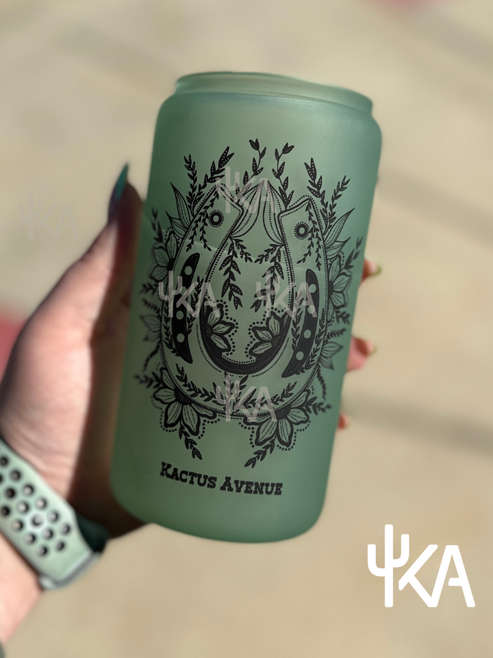Horseshoe Color Changing Frosted Glass Can (KA Exclusive)