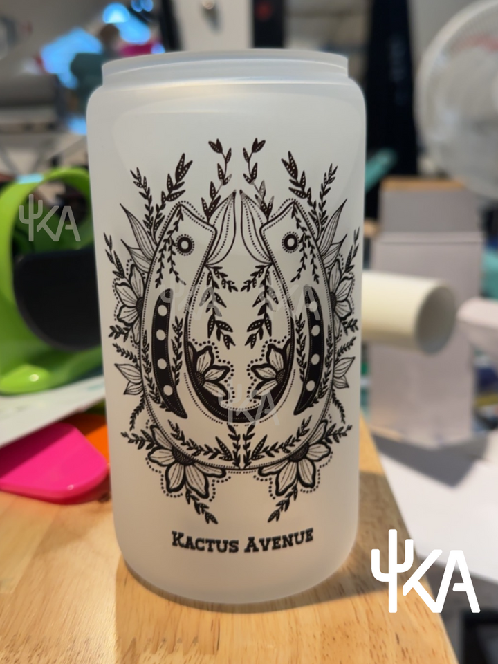 Horseshoe Color Changing Frosted Glass Can (KA Exclusive)