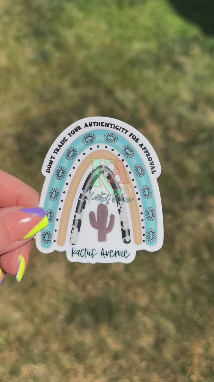 Authenticity Western Hand Drawn Sticker