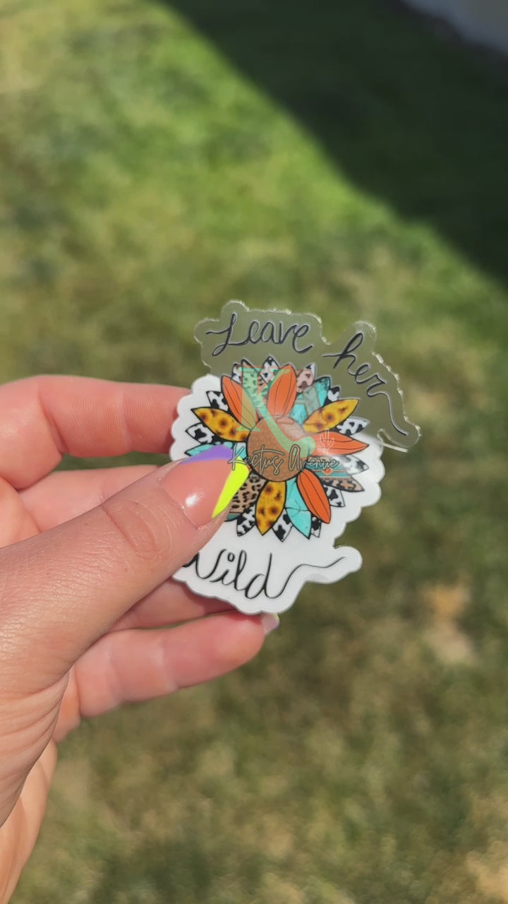 Leaver Her Wild Hand Drawn Sticker