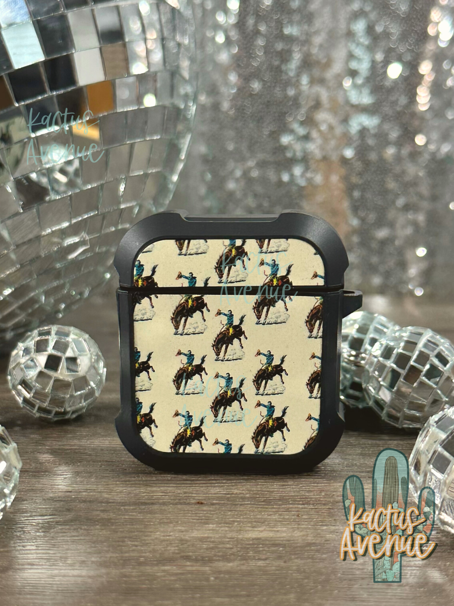Vintage Buckin' Bronc Airpods Case