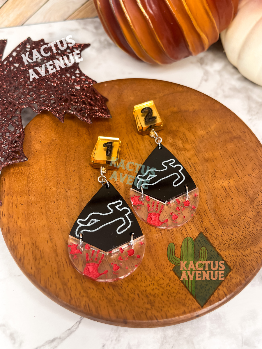 Crime Scene Earrings