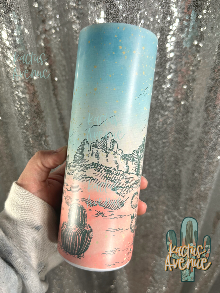 Desert Scene Kactus Avenue Tumbler
