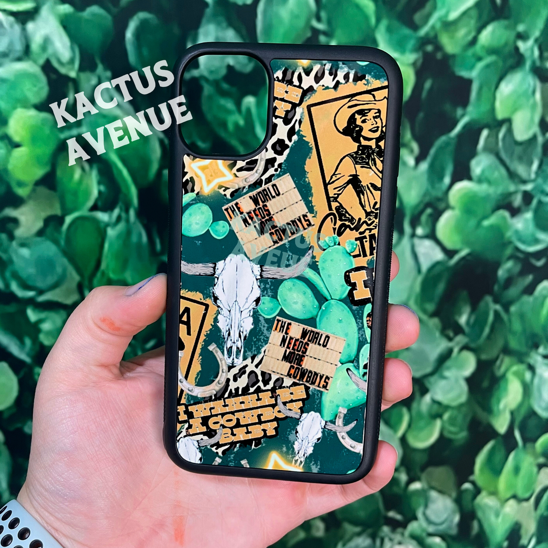 Green Cowgirls Collage Case