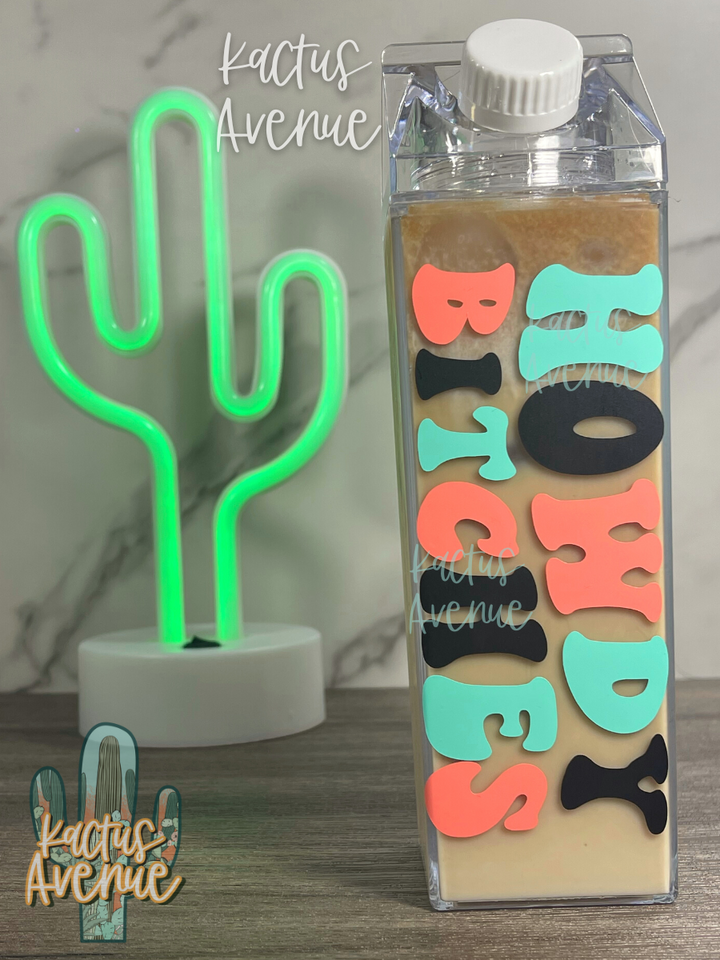 Howdy B*tches Milk Carton Water Bottle