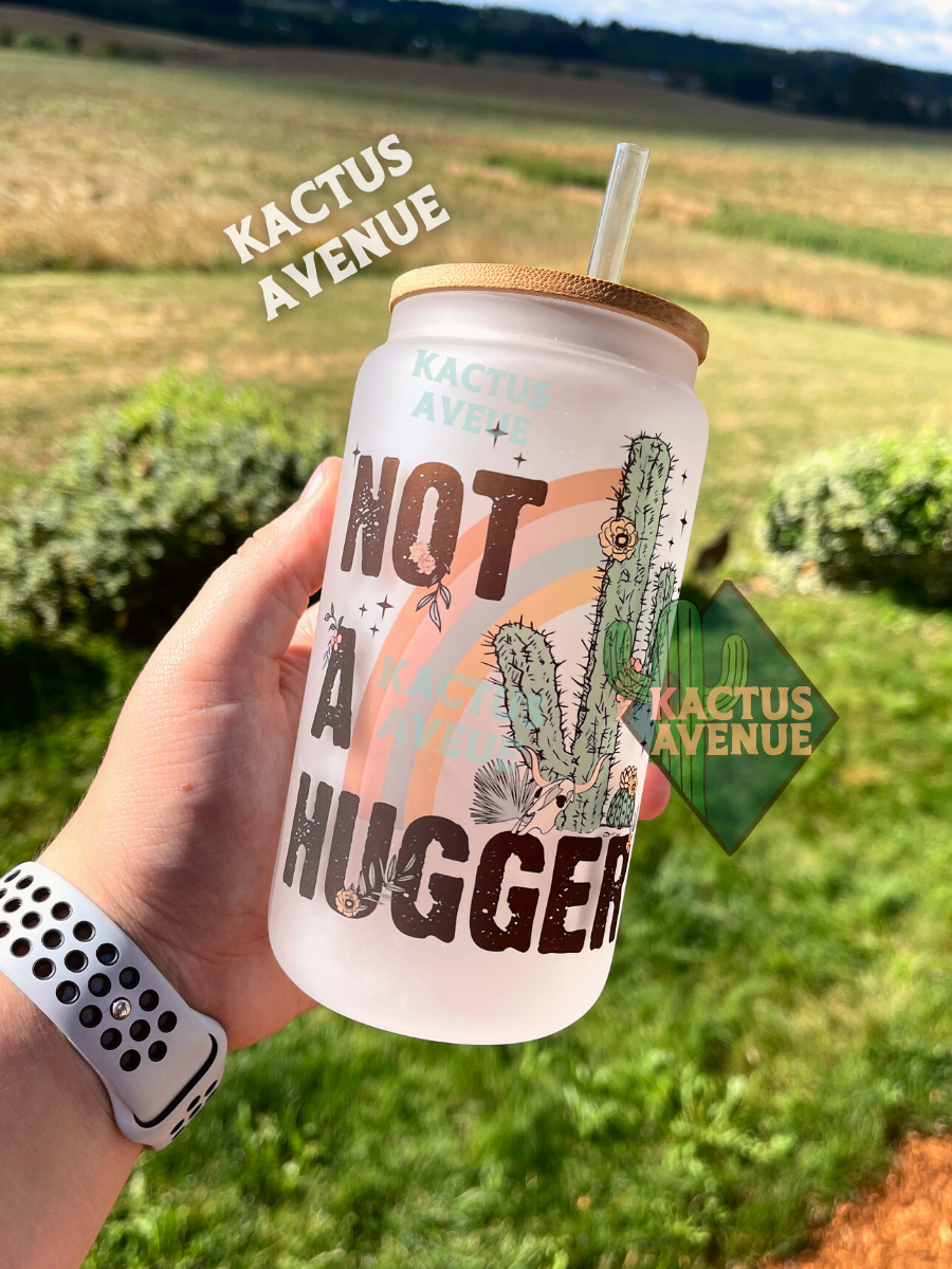 Not a Hugger Frosted Glass Can