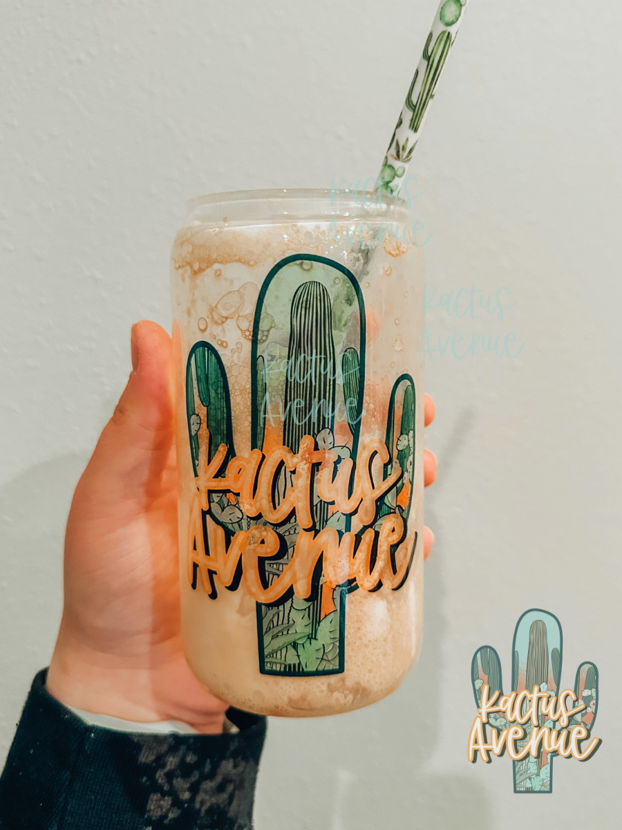 Avenue Logo Glass Can