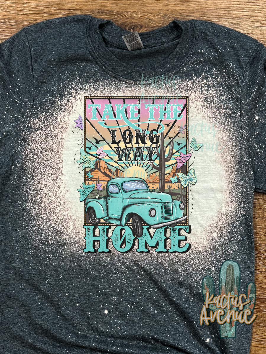 Take the Long Way Bleached T-Shirt