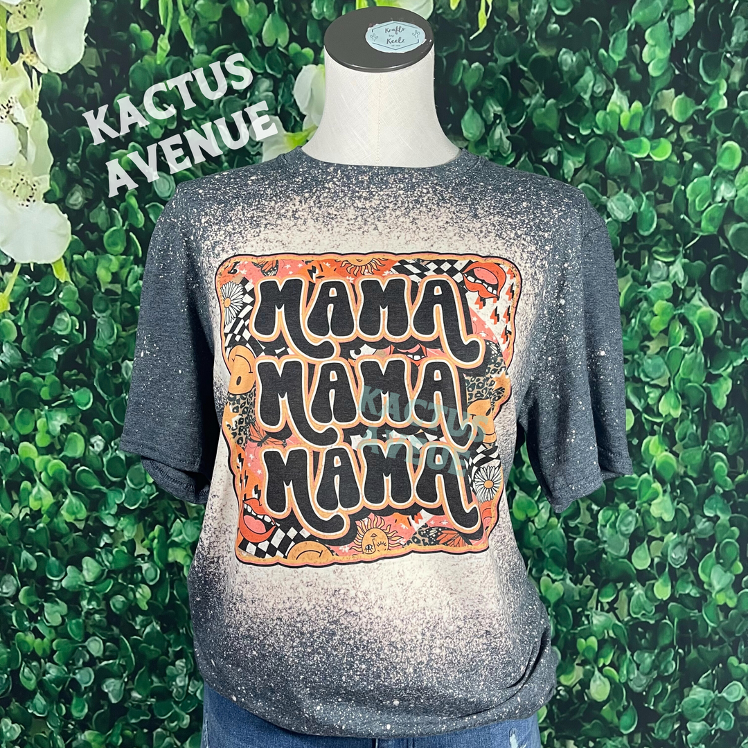 Retro Mama Bleached T-Shirt