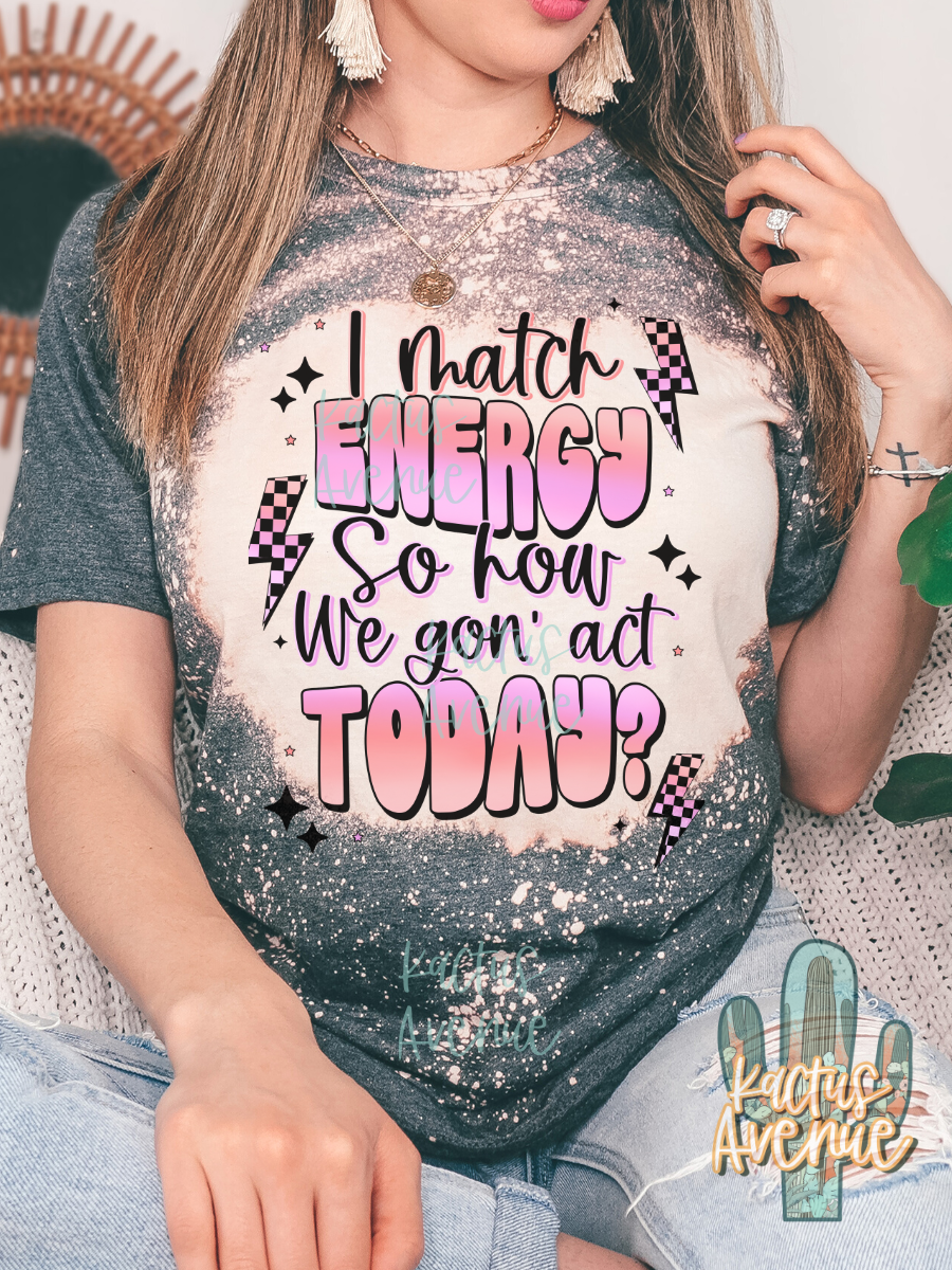 Matching Energy Bleached T-Shirt
