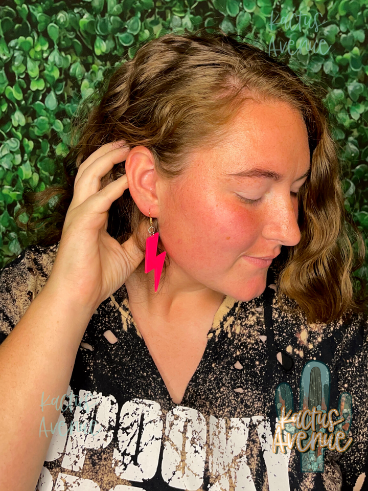 Lightning Bolt Dangle Earrings