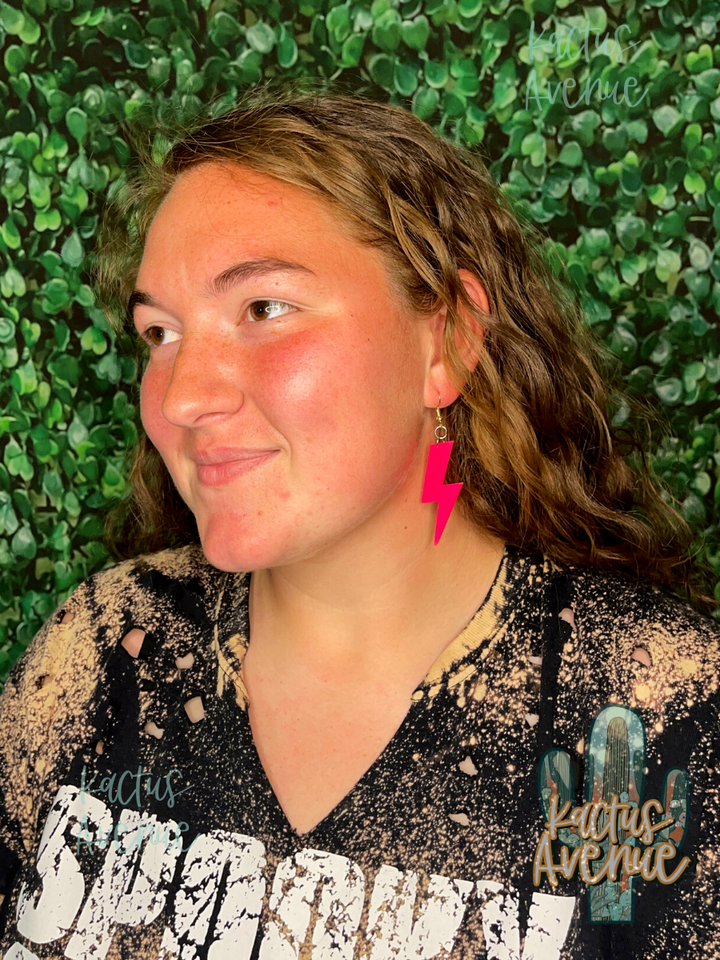 Lightning Bolt Dangle Earrings
