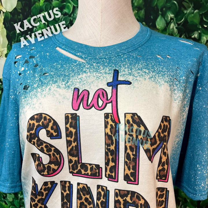 RTS - Not Slim Kinda Shady Bleached T-Shirt - SIZE LARGE