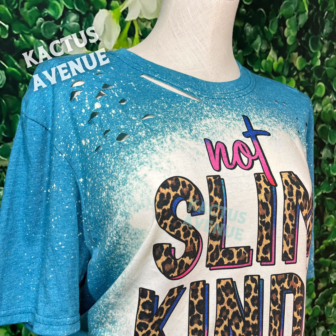 RTS - Not Slim Kinda Shady Bleached T-Shirt - SIZE LARGE