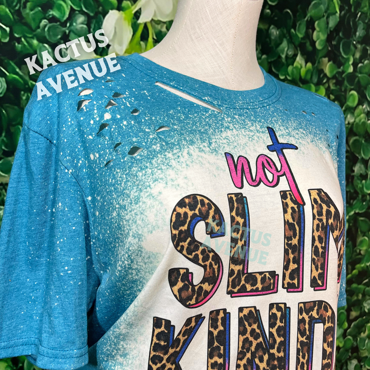 RTS - Not Slim Kinda Shady Bleached T-Shirt - SIZE LARGE