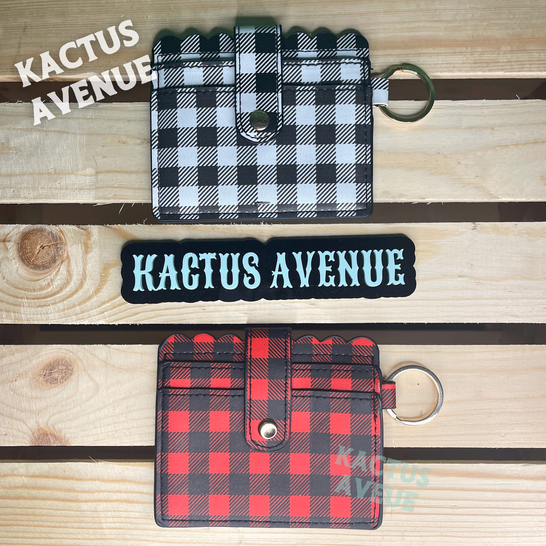 Buffalo Plaid Credit Card Wallet