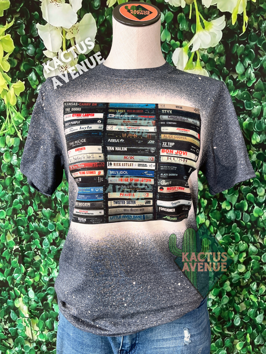 Class Rock Cassettes Bleached T-Shirt