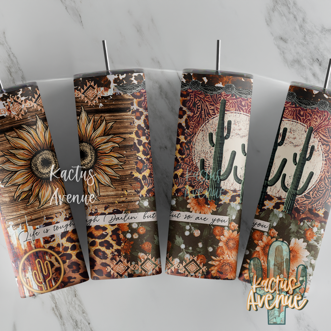 Rustic Boho Western Tumbler