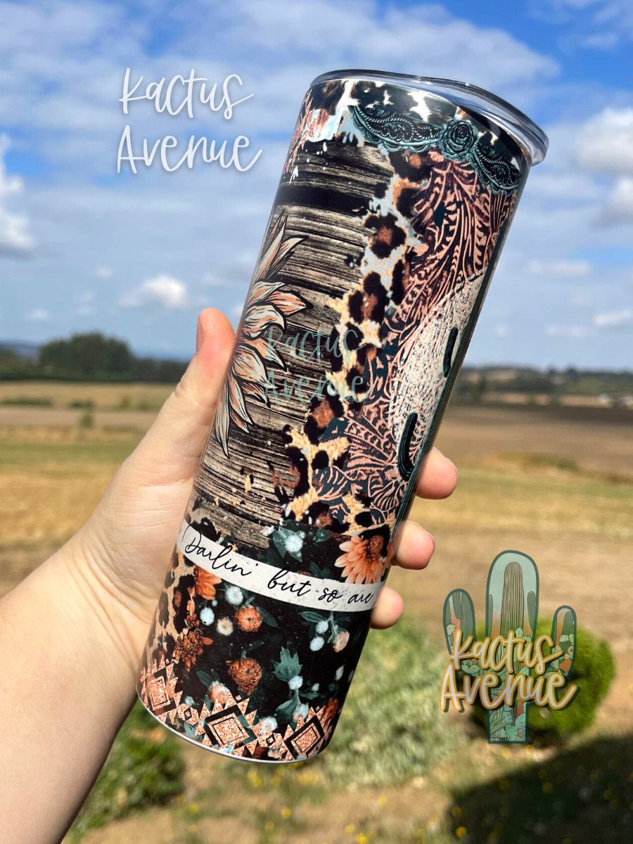 Rustic Boho Western Tumbler