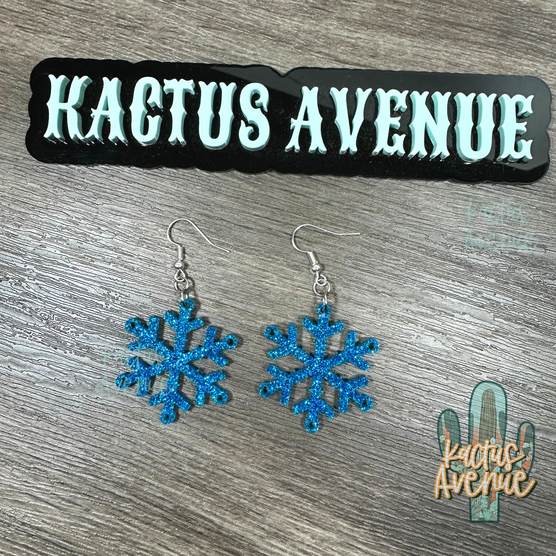 Snowflake Glitter Earrings