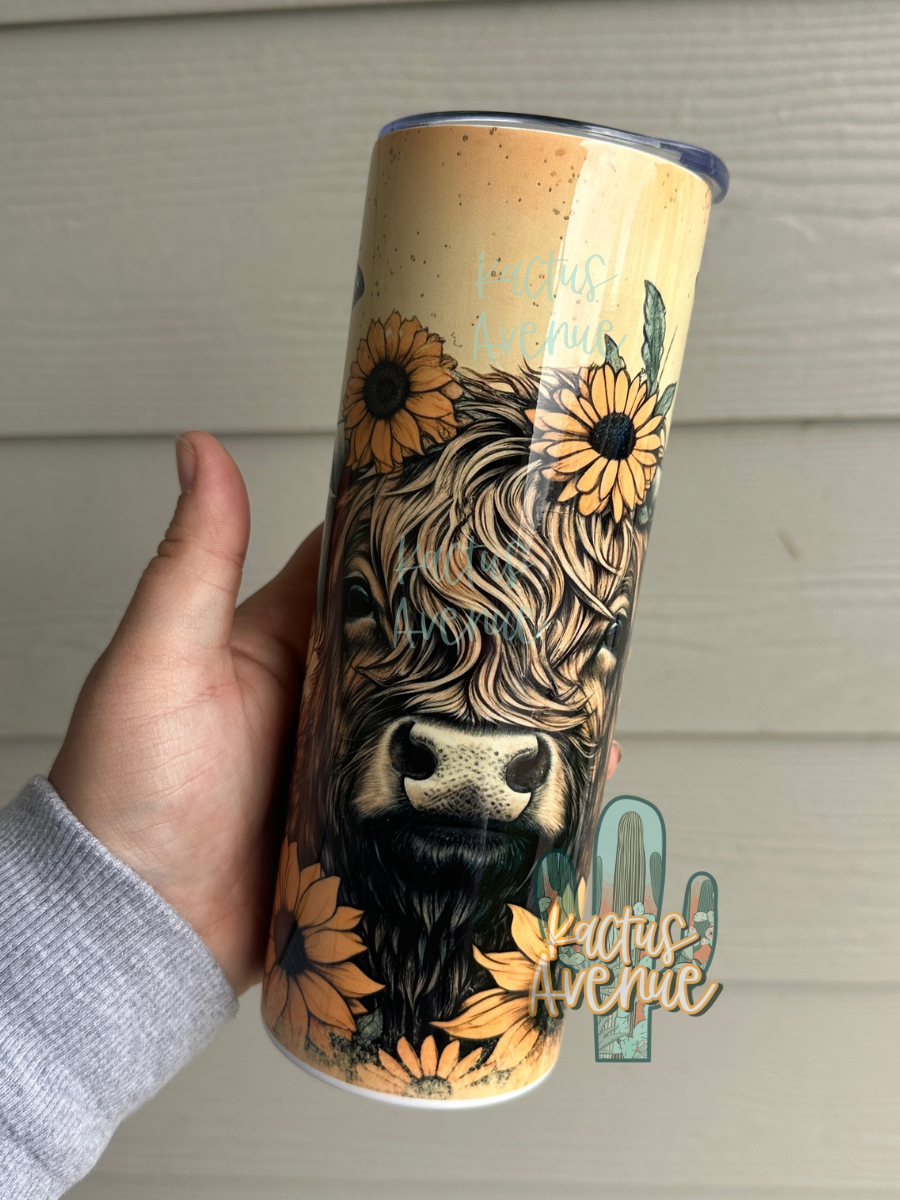 Sunflower Highland Tumbler