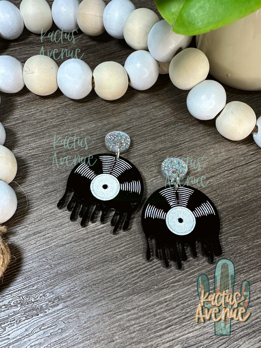 Vinyl Drip Earrings
