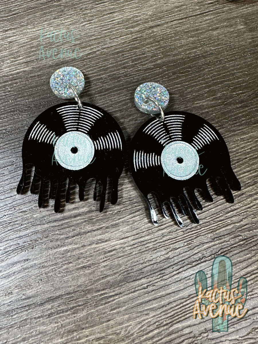 Vinyl Drip Earrings