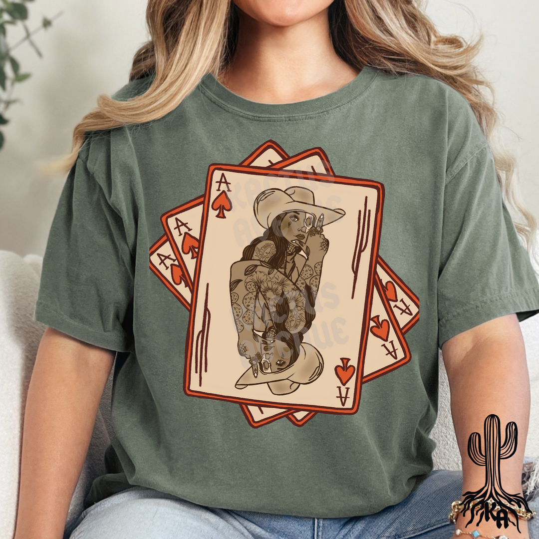 Wild Card Cowgirl T-Shirt (Comfort Colors)