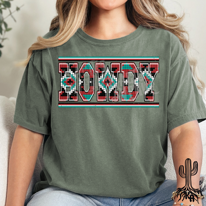 Howdy Aztec T-Shirt (Comfort Colors)