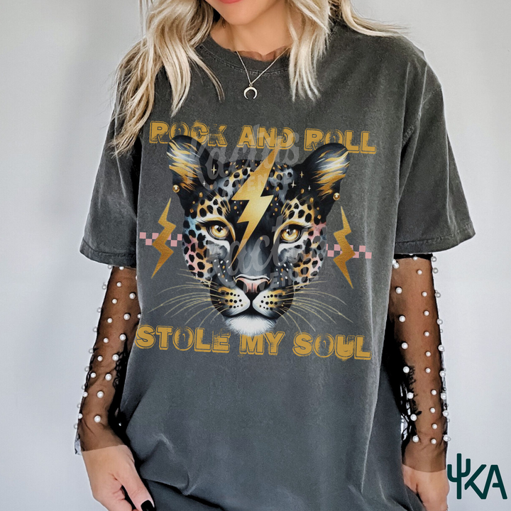 Rock and Roll Cheetah T-Shirt (Comfort Colors)