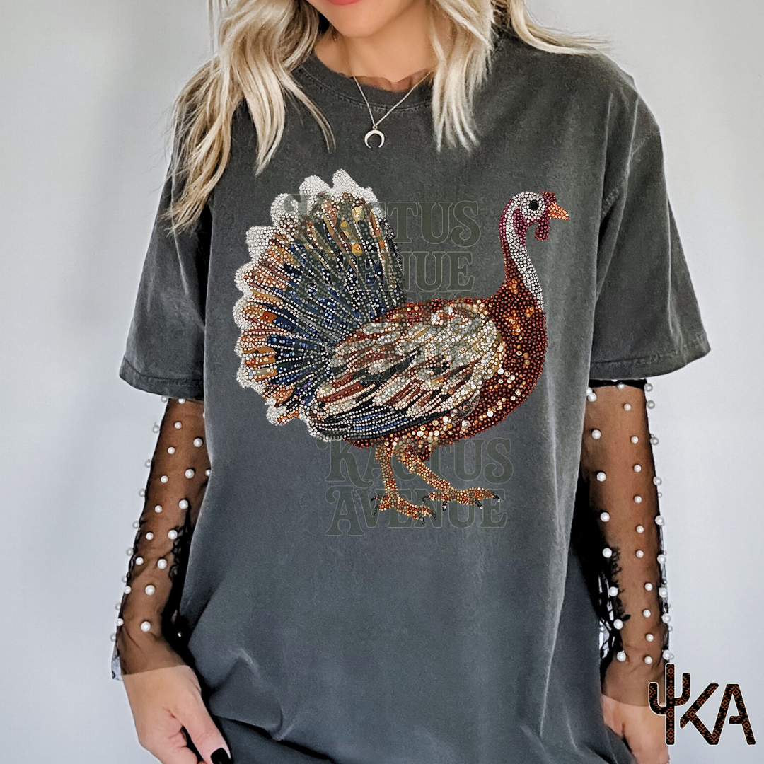 Faux Glitter Turkey (Comfort Colors)