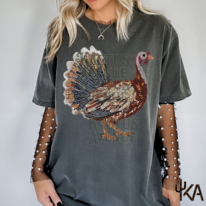 Faux Glitter Turkey (Comfort Colors)