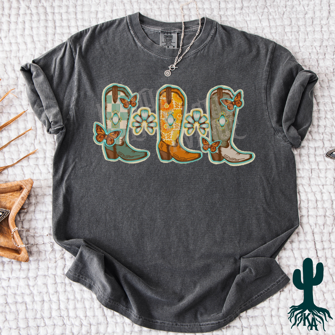 Turquoise Boots T-Shirt (Comfort Colors)