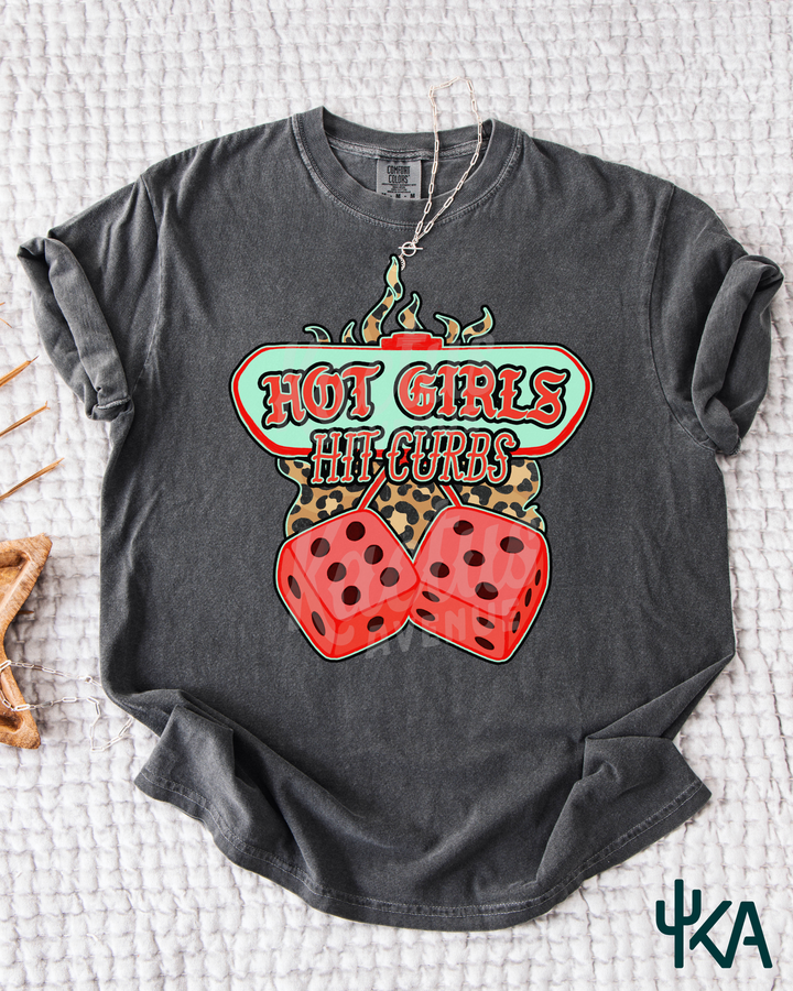 Hot Girls Hit Curbs T-Shirt (Comfort Colors)