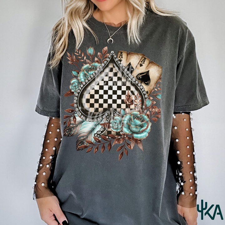 Checkered Spade (Comfort Colors)