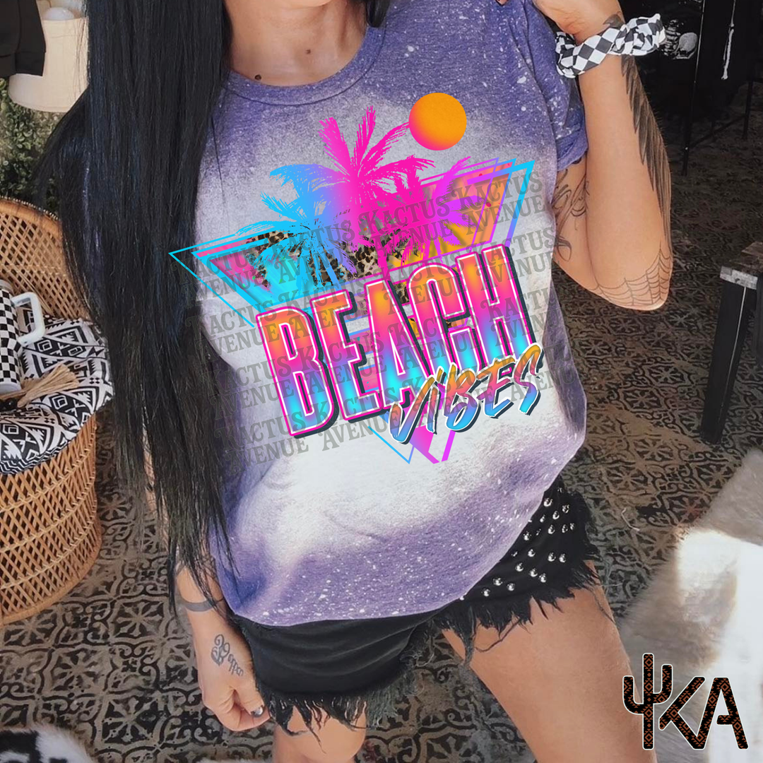 Beach Vibes Bleached T-Shirt