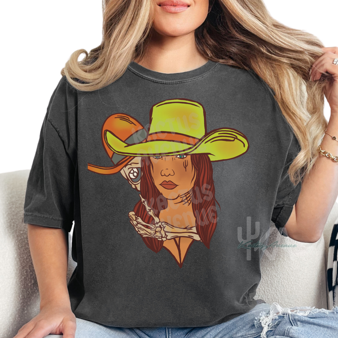 Cowgirl Skeleton T-Shirt (Comfort Colors)